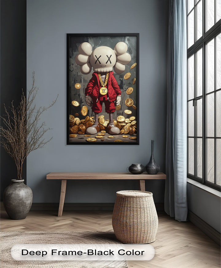 Luxury Drop – KAWS Companion Oil Painting