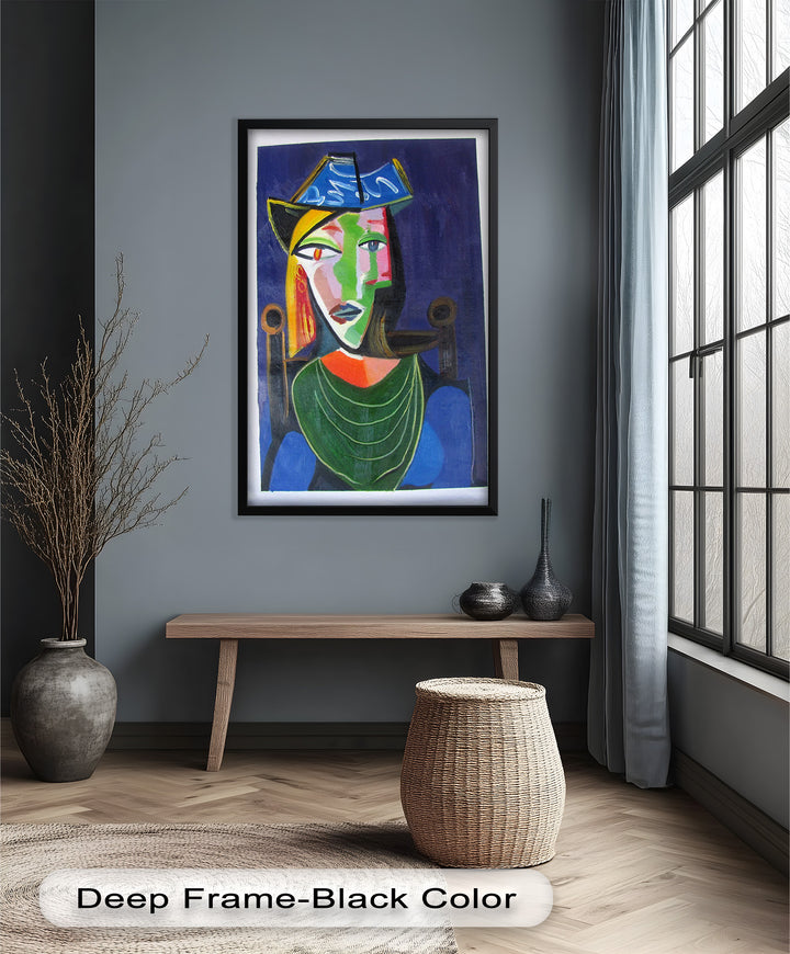 Woman in a Blue Hat – Picasso Oil Painting