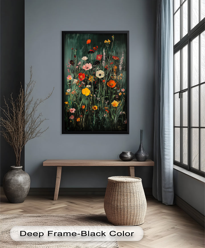 Wild Meadow Bloom – Colorful Field Flowers Flower Oil Painting
