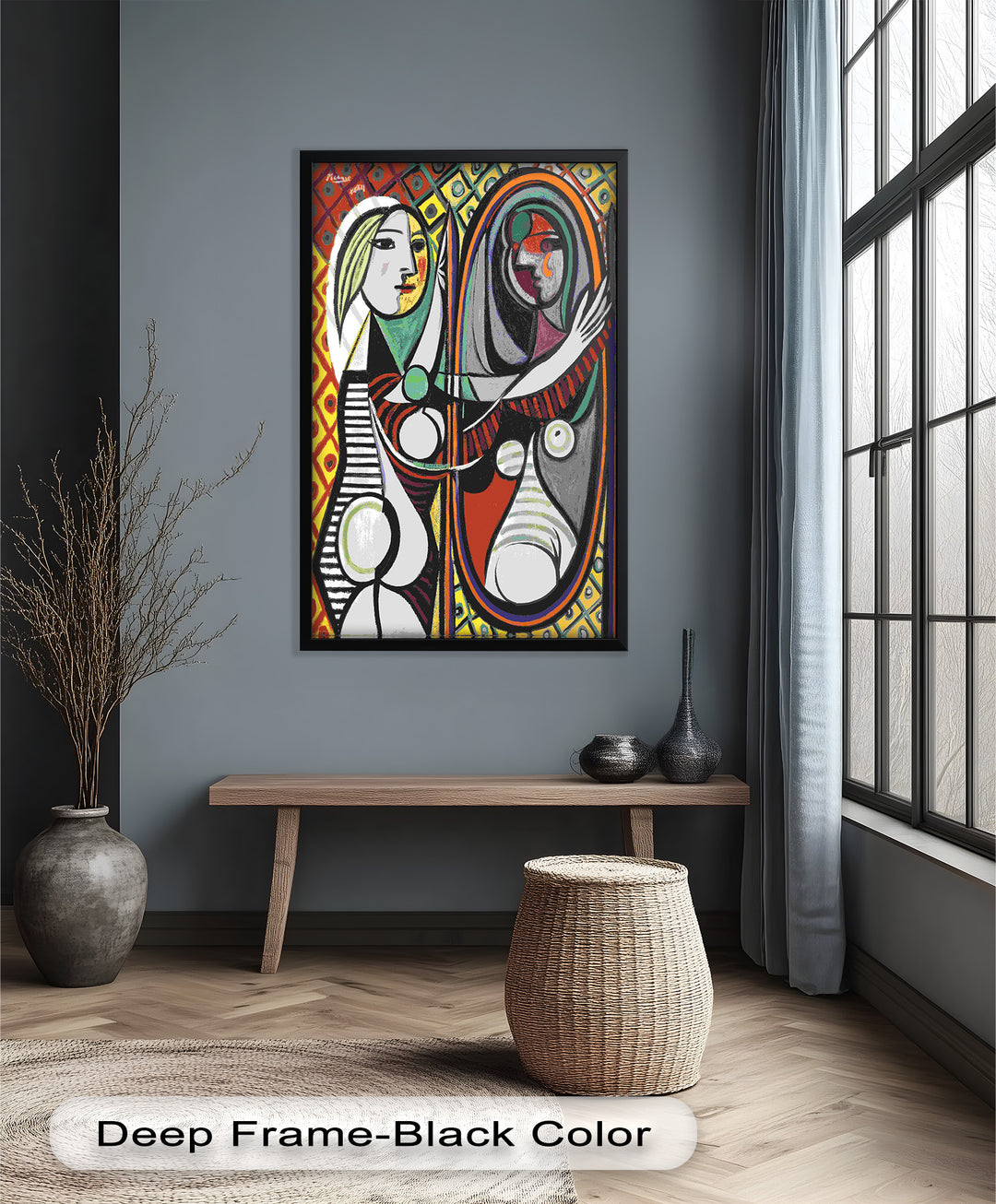 Reflected Identity – Mirror Portrait Picasso Oil Painting