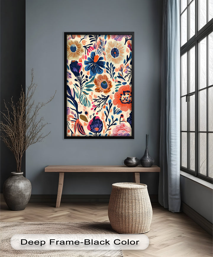 Garden Reverie – Expressive Boho Floral Oil Painting