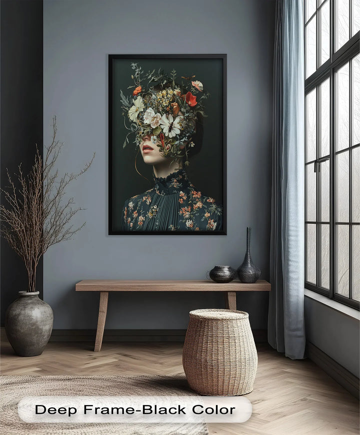 Floral Reverie – Surreal Botanical Portrait Oil Painting - MyPhotoStation