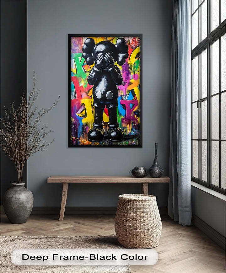 Behind the Hands – KAWS Oil Painting