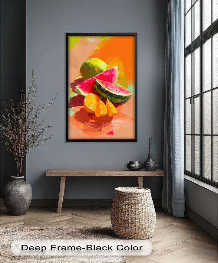 Zitrus &amp; Sommer – Wassermelonen- und Orangen-Food-Malerei