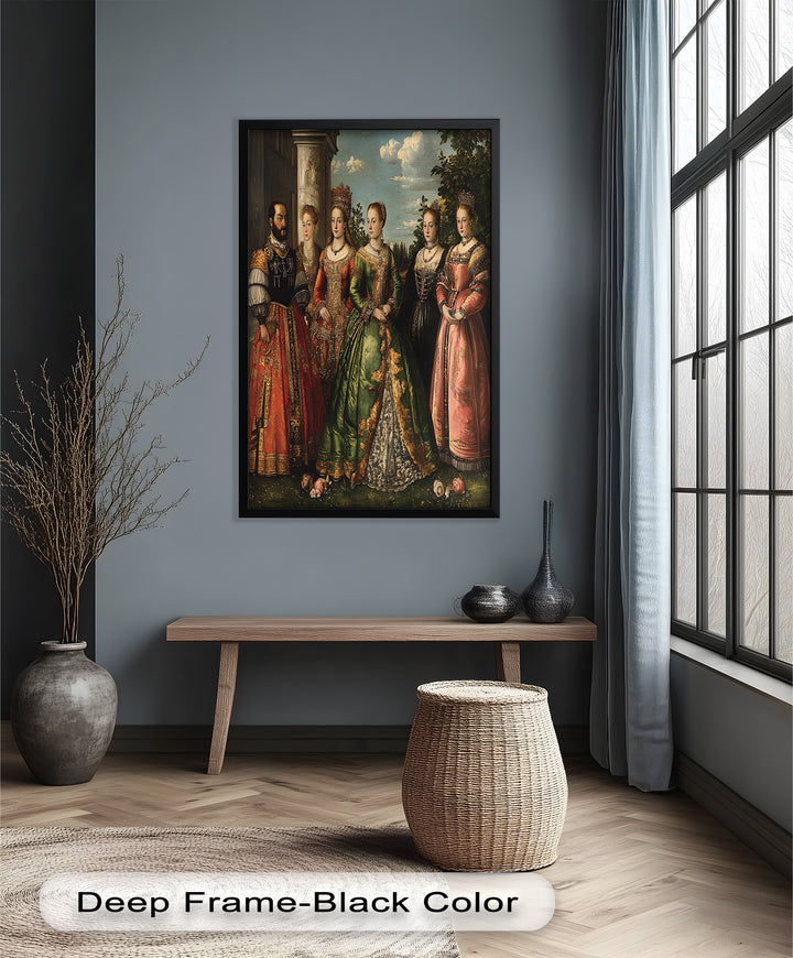 Königliches Hofporträt – Ölgemälde der Renaissance-Aristokratie