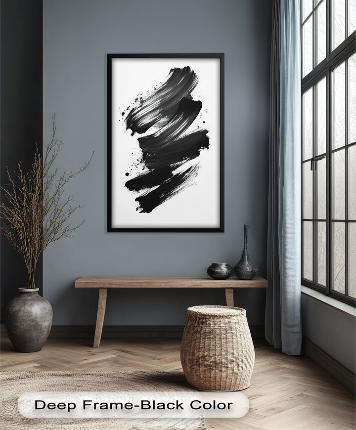 Monochromer Expressionist - Abstraktes Ölgemälde