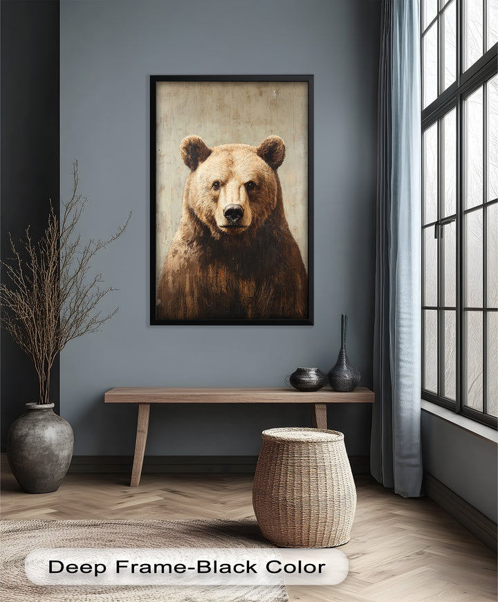 Brown Bear Portrait - Animal Oil Painting