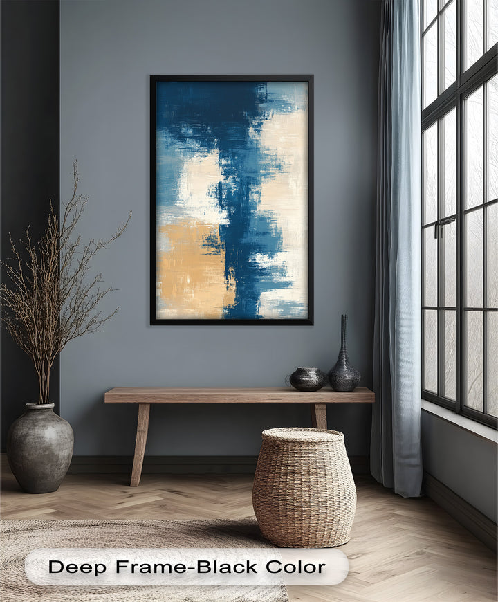 Golden Shoreline – Modernes abstraktes Ölgemälde