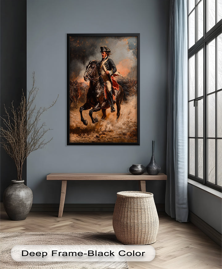 Rider of Defiance – Revolutionary Commander Oil Painting