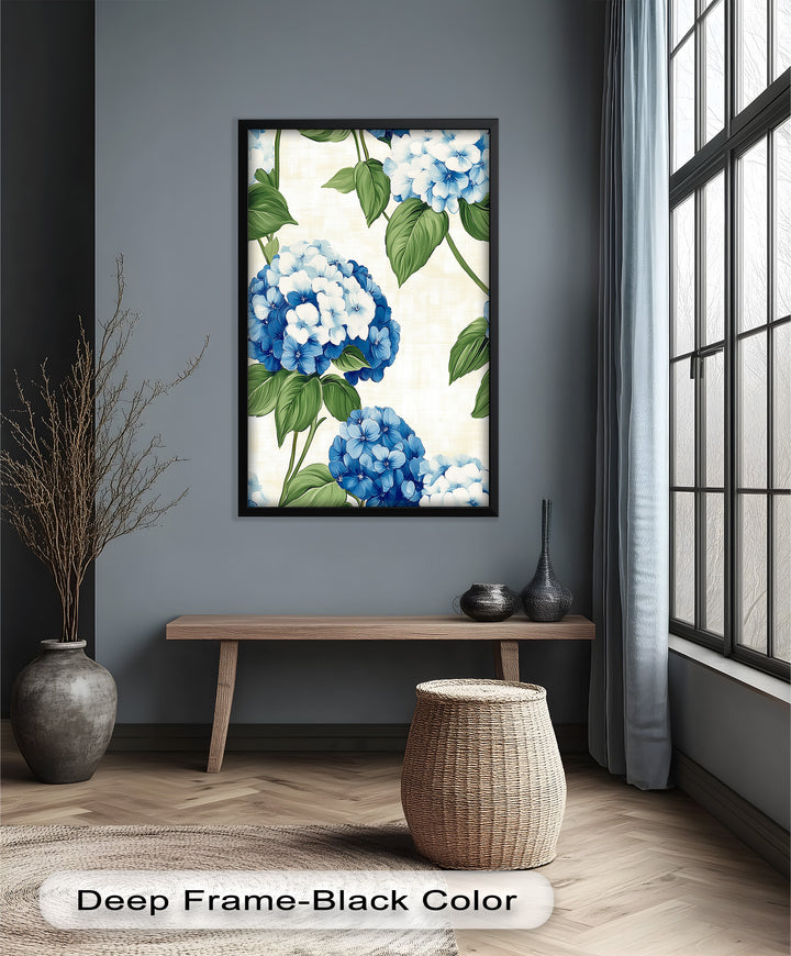 Blue and White Blooming - Flower Oil Painting