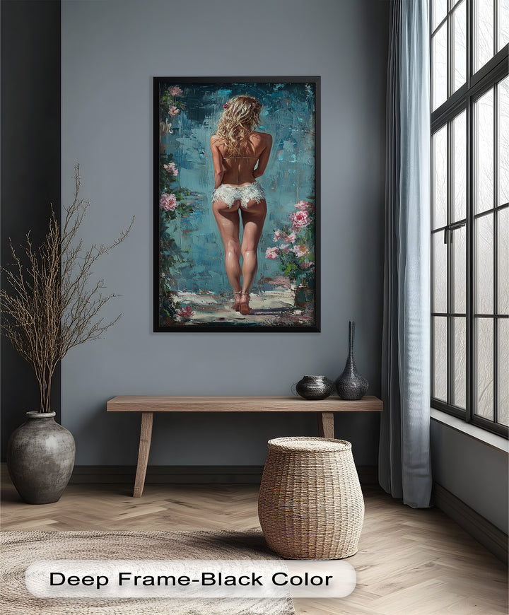 Garden Muse – Romantic Floral Nude Oil Painting