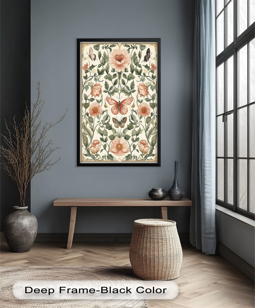 Whimsy in Bloom – Vintage Botanisches Ölgemälde