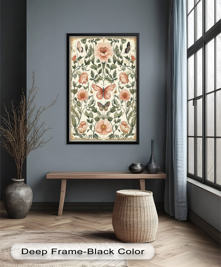 Whimsy in Bloom – Vintage Botanisches Ölgemälde