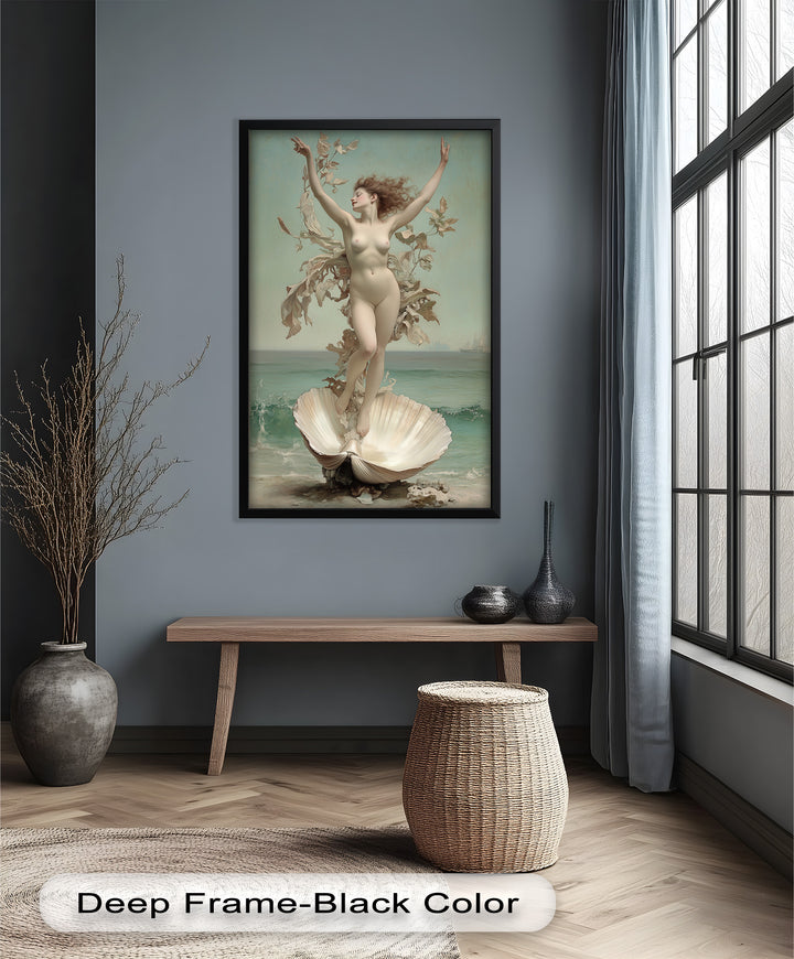 Ethereal Awakening – Renaissance Venus Rising Oil Painting