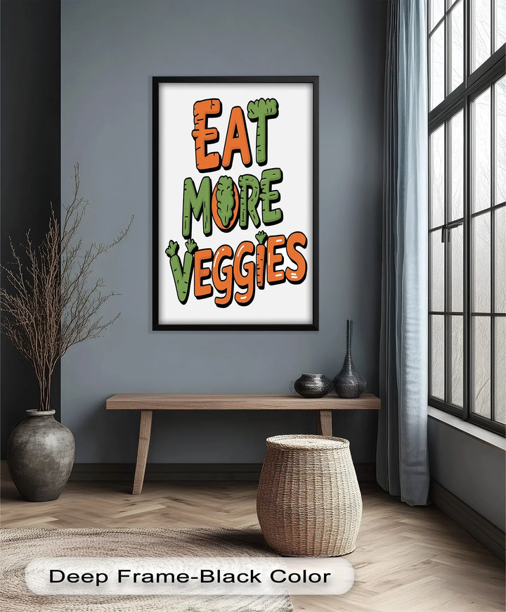 Eat More Veggies – Colorful Letters Oil Painting - MyPhotoStation