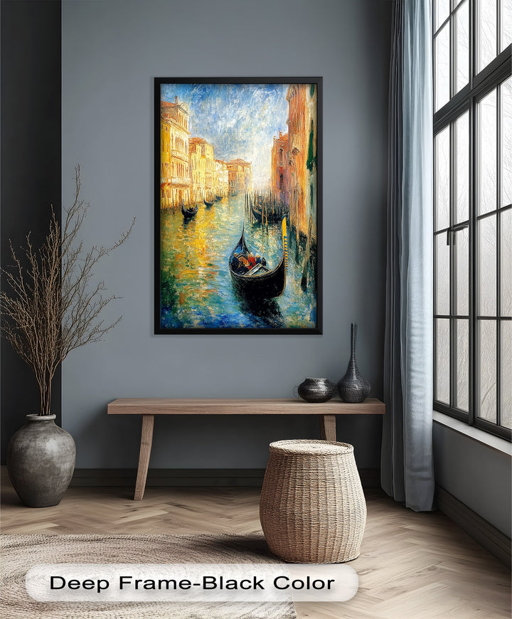 Venice Gondola Scene - Impressionist Oil Painting
