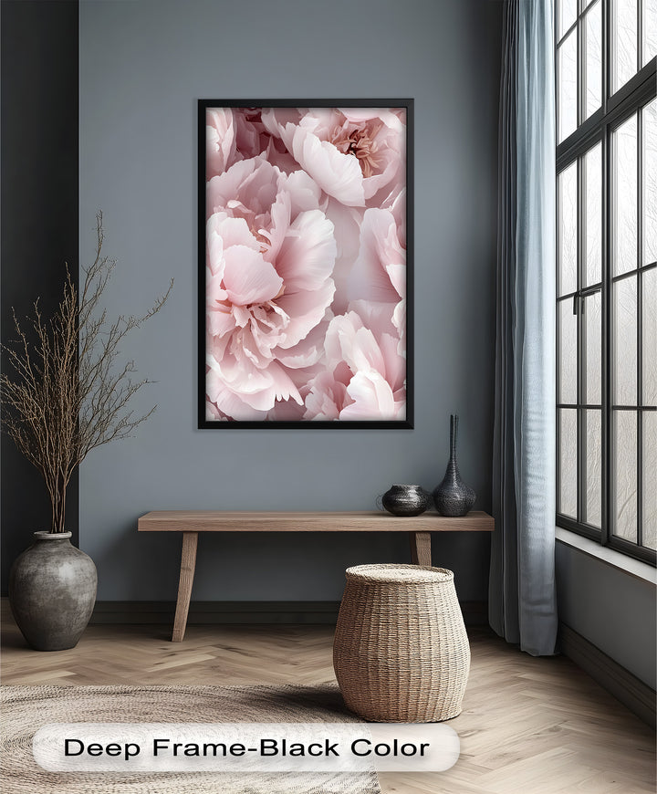 Blushing Petal Bloom – Soft Pink Peony Flower Oil Painting