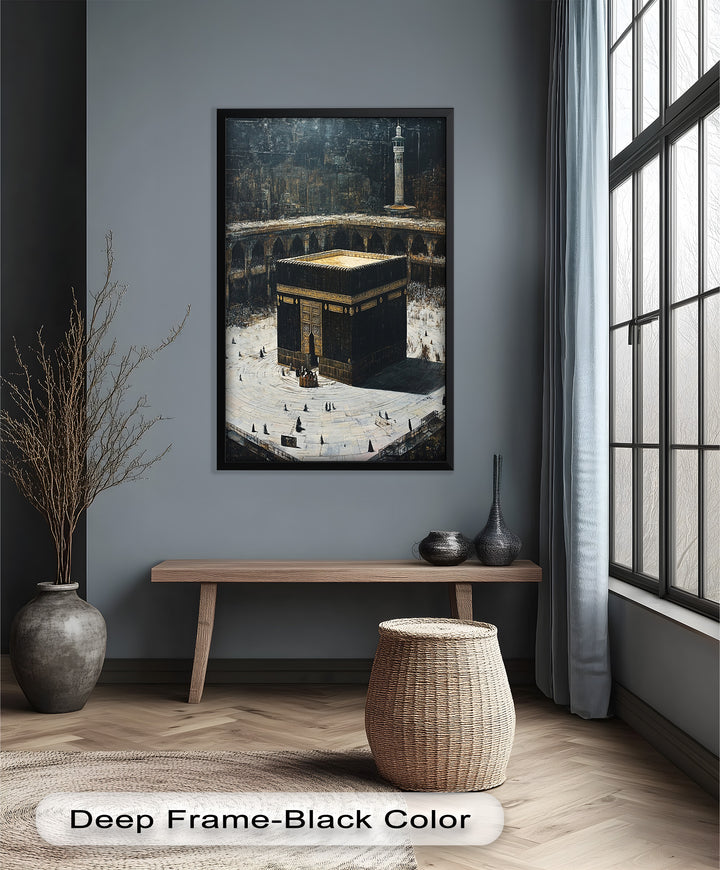 Kaaba Mecca Wall Art – Religious Oil Painting