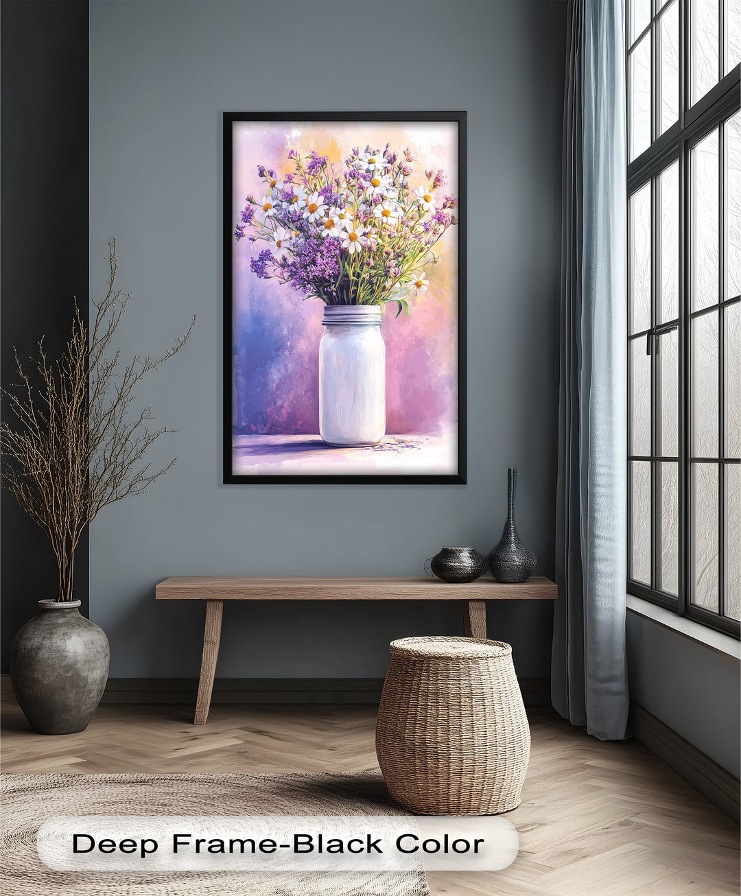 Wildflower Harmony – Sanftes Pastellblumen-Ölgemälde