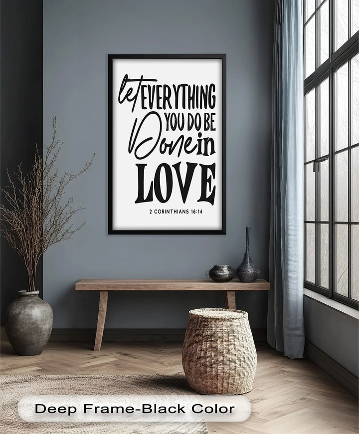 Let Everything Be Done in Love – Scripture Oil Painting - MyPhotoStation