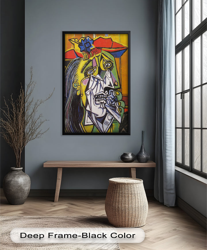 Woman in Anguish – Expressive Cubist Portrait Picasso Oil Painting