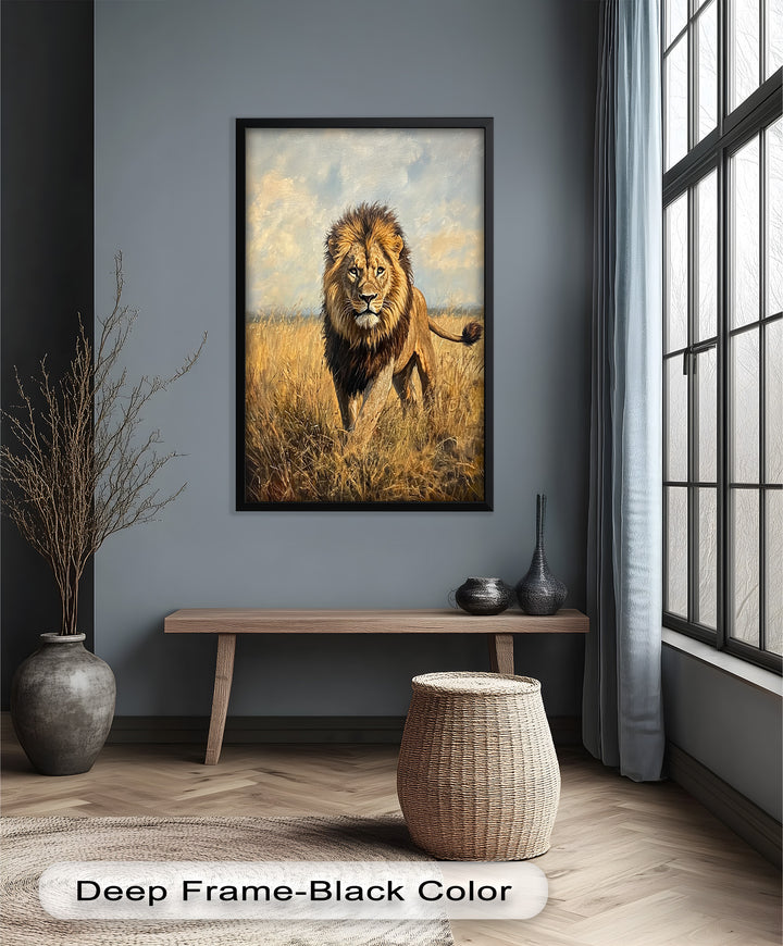 King of the Savannah – Animal Oil Painting