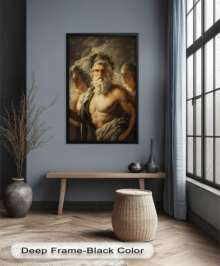 Zeus zwischen den Wolken - Mythologie Ölgemälde