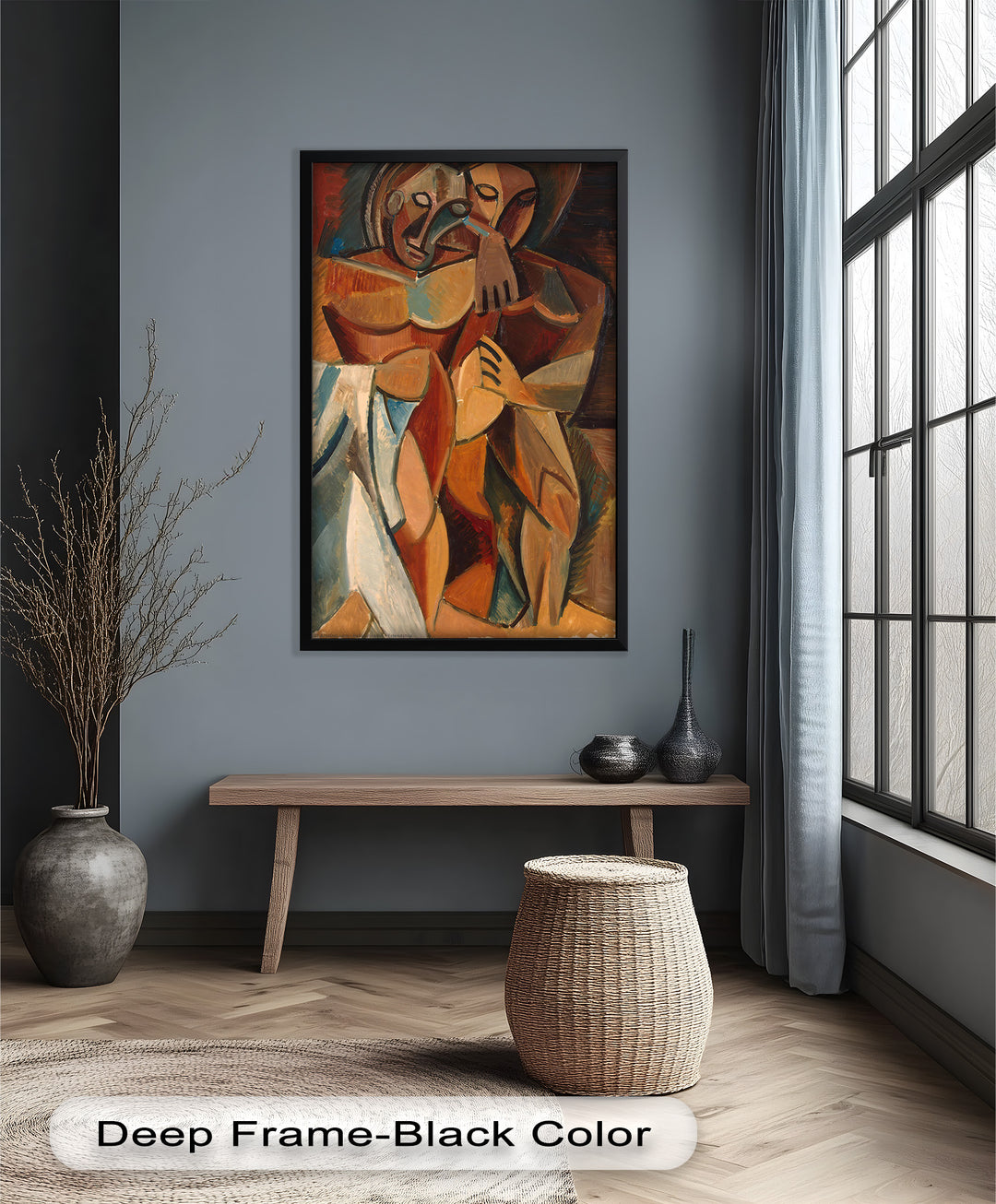 Embrace in Earth Tones – Picasso Oil Painting