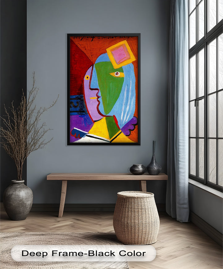 Vibrant Duality – Picasso-Inspired Abstract Oil Painting