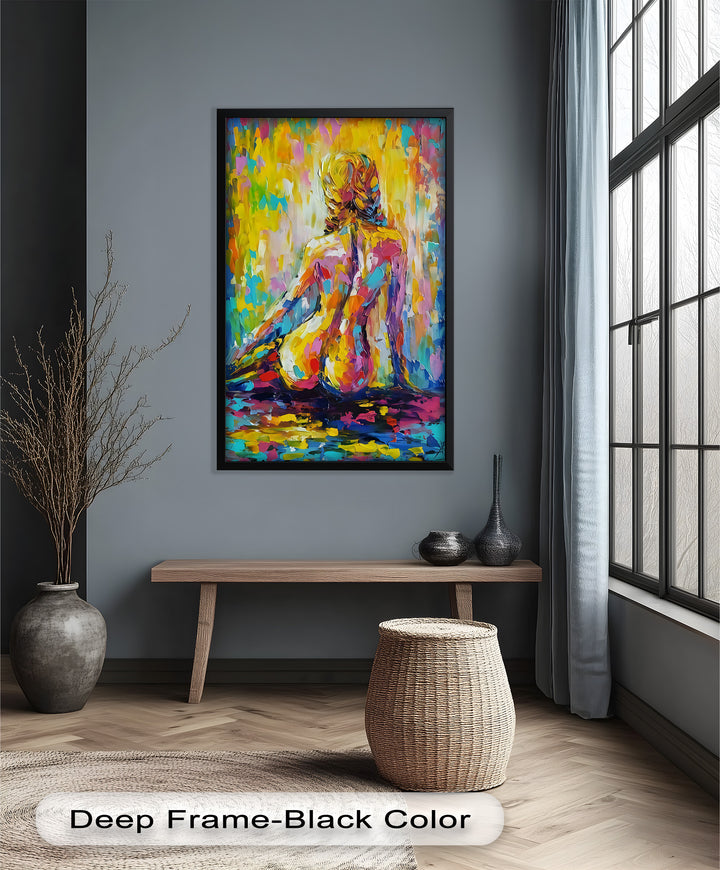 Radiant Reverie – Colorful Nude Impressionist Oil Painting
