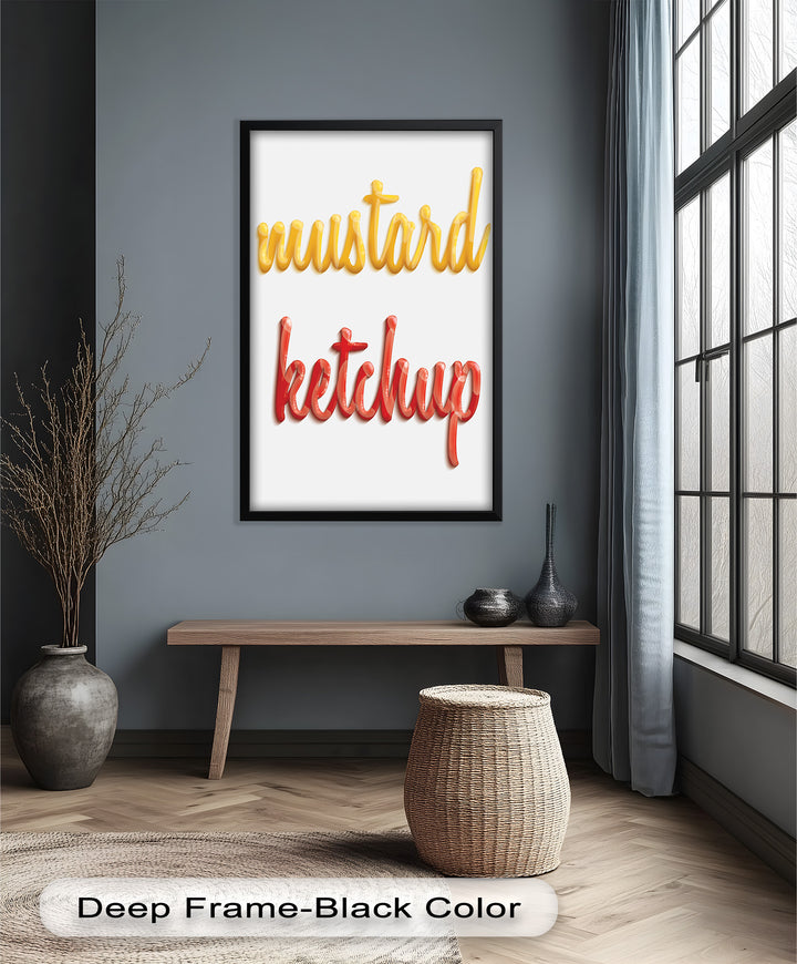 Mustard & Ketchup – Typography Oil Painting