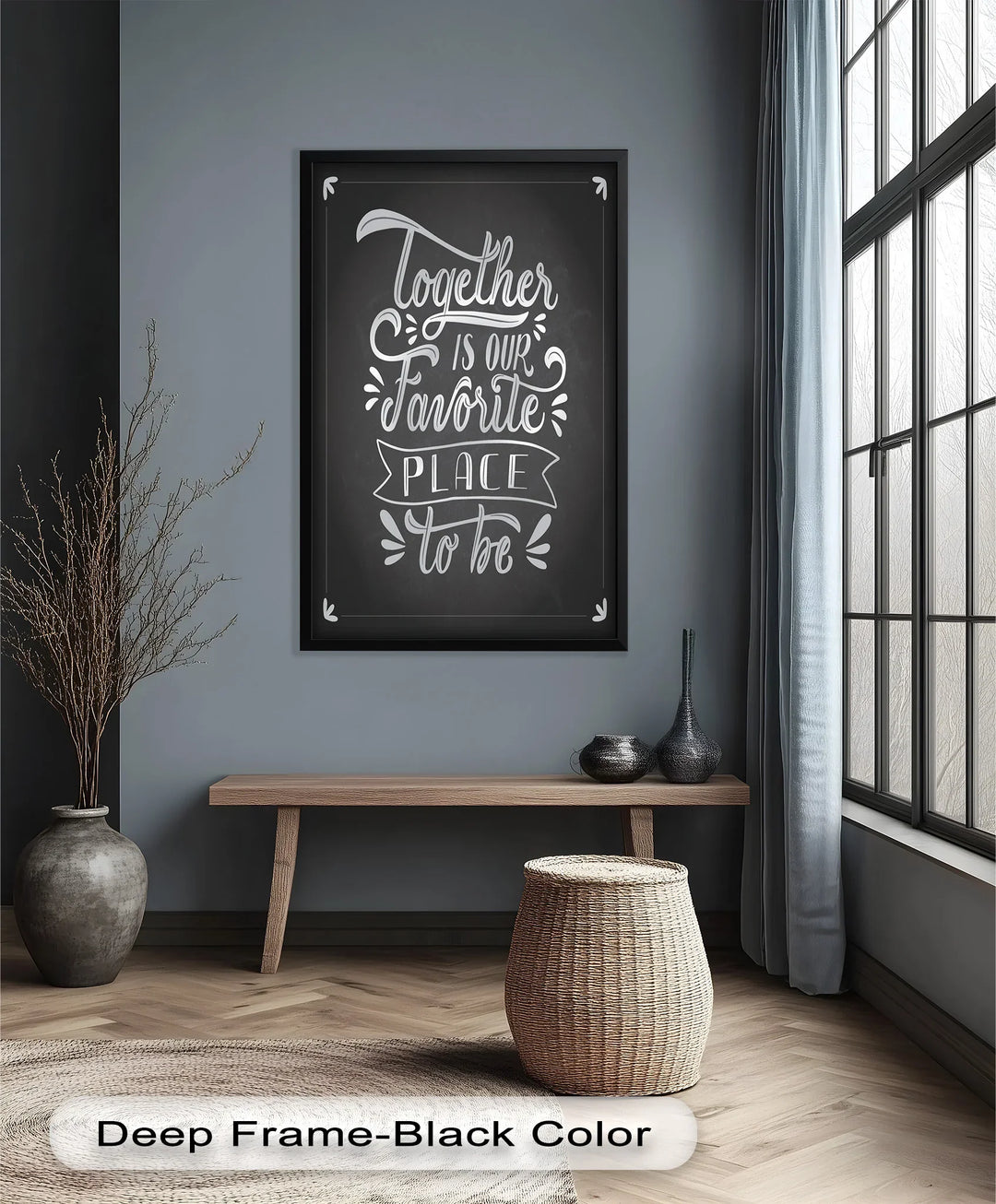 Together Is Our Favorite Place – Chalk Style Oil Painting - MyPhotoStation