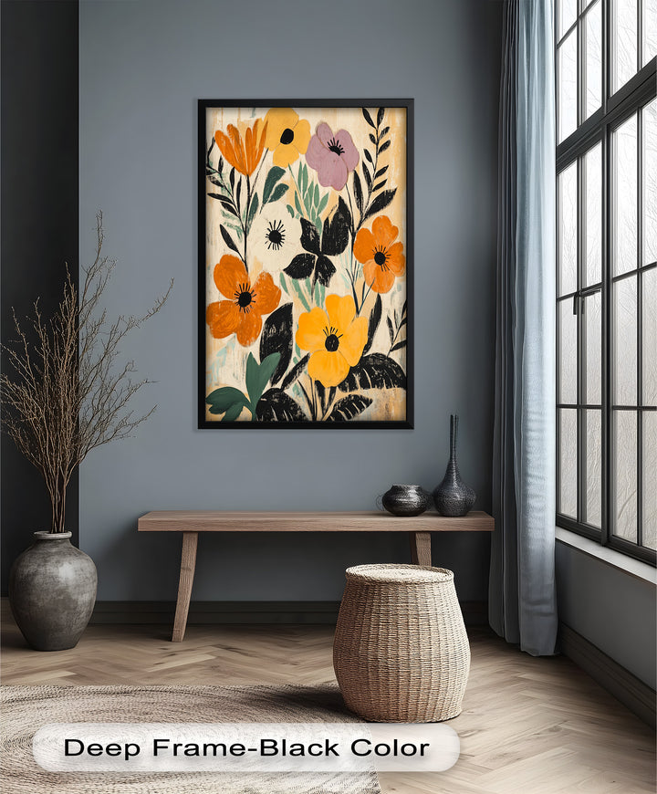 Harvest Blooms – Rustikales Boho-Ölgemälde