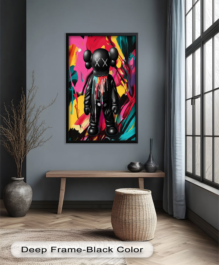 Meltdown Companion – Color Splash KAWS Oil Painting