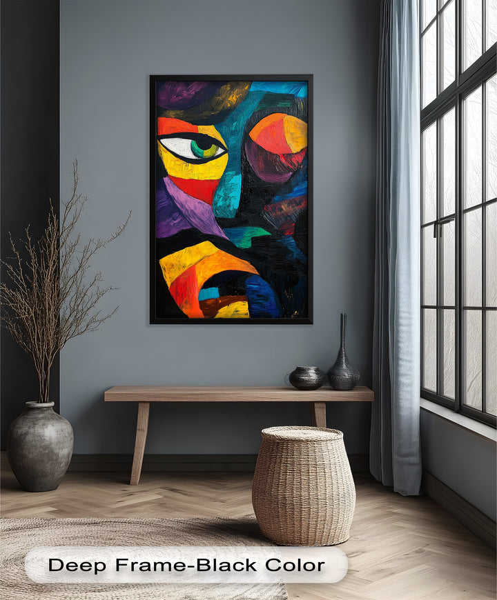 Abstract Eye Expression – Fauvism Oil Painting