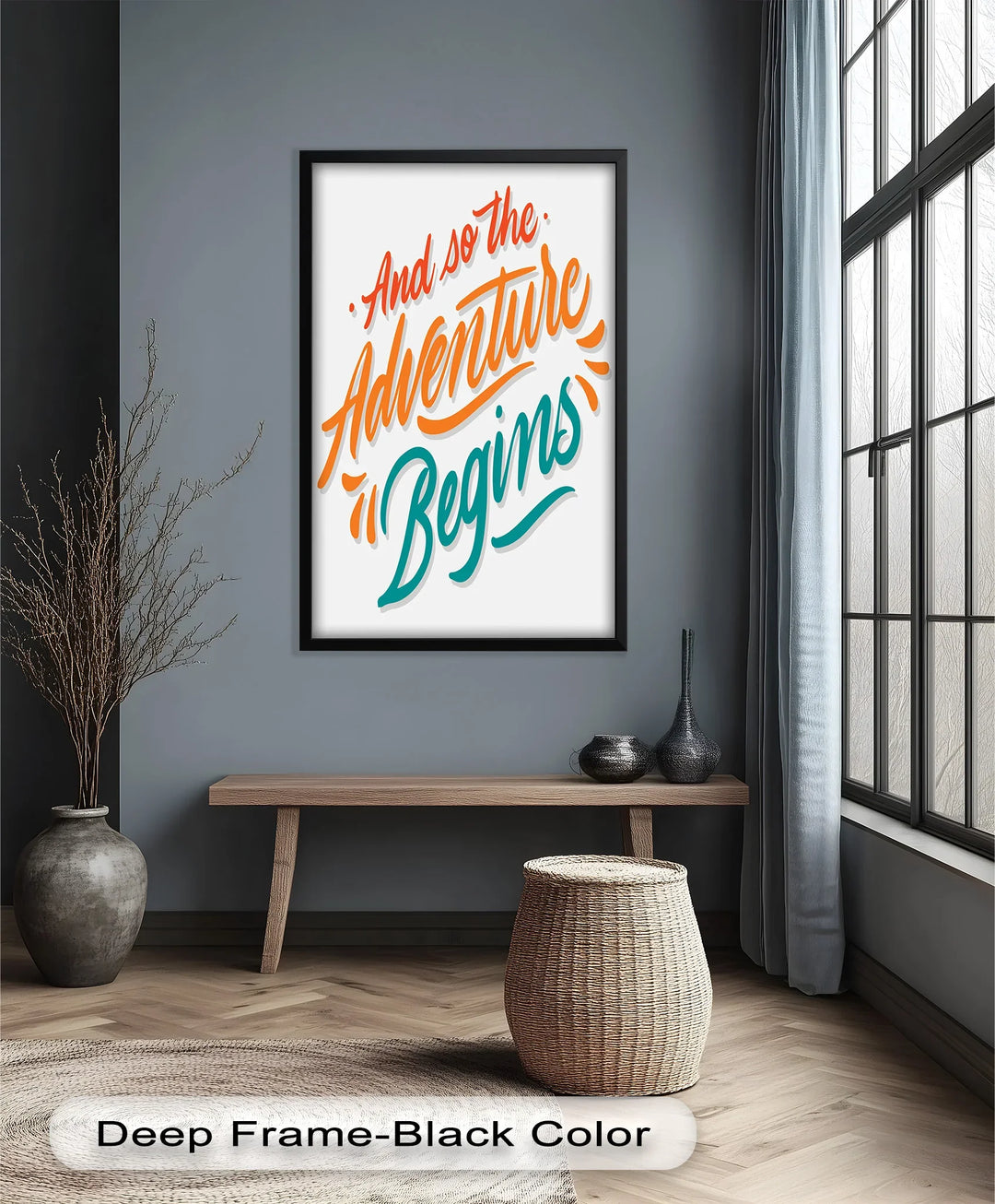 And So the Adventure Begins – Colorful Motivational Oil Painting - MyPhotoStation