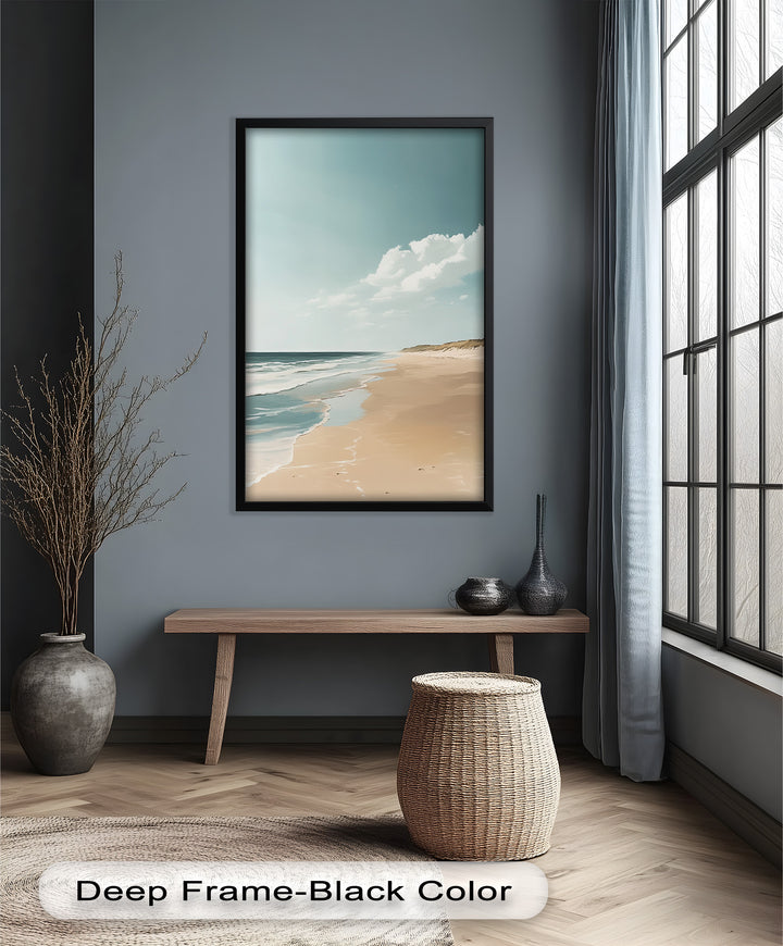 Endless Shoreline – Serene Seascape Oil Painting