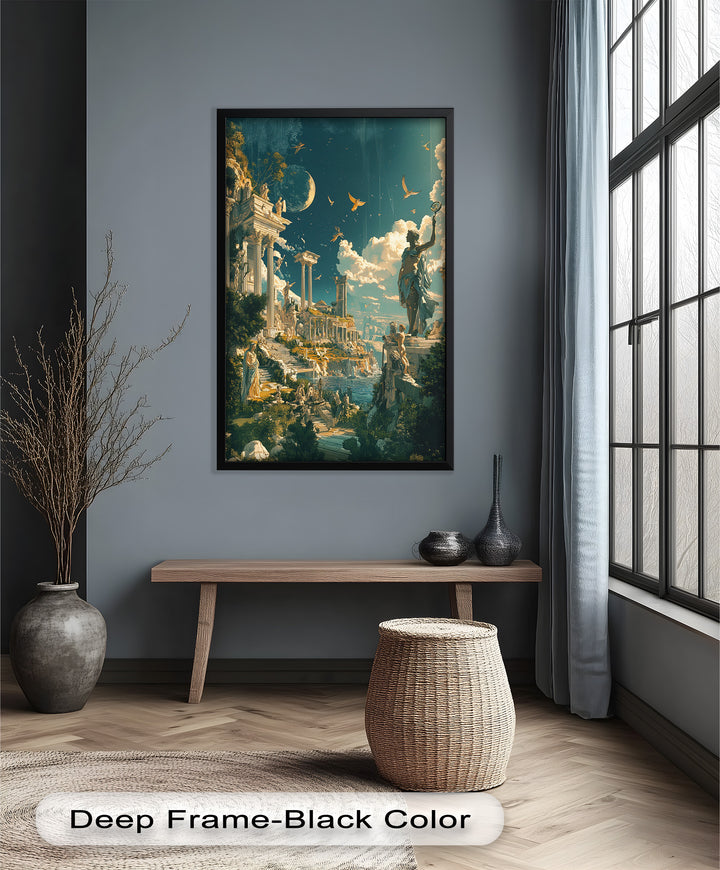 Majestic Temple of the Gods - Mythology Oil Painting