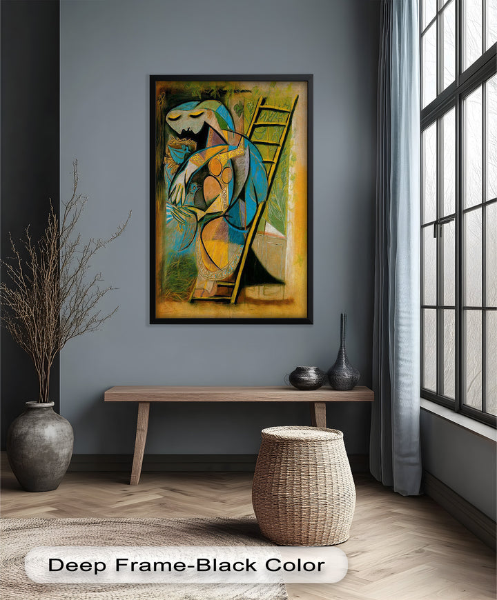 The Nesting Spirit – Cubist Mother and Bird Picasso Oil Painting