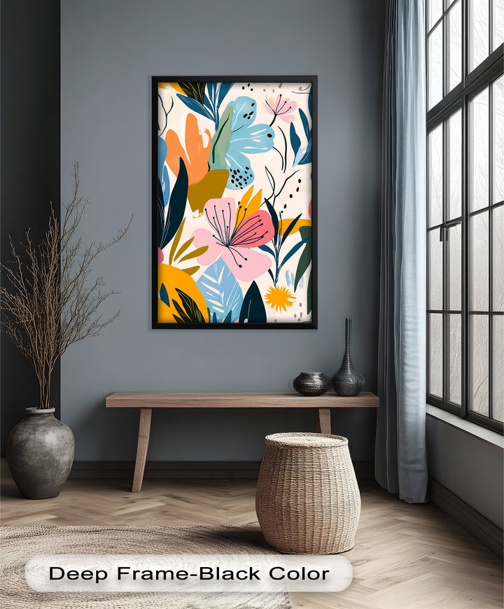 Lebendige Blütenbrise – Boho Blumen Ölgemälde