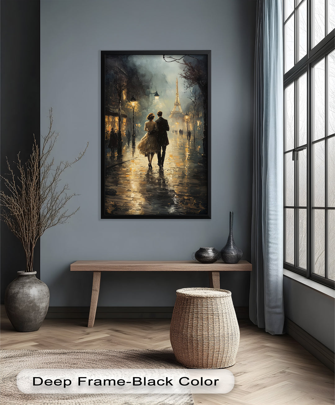 Romantic Couple in Evening Light - Love Oil Painting