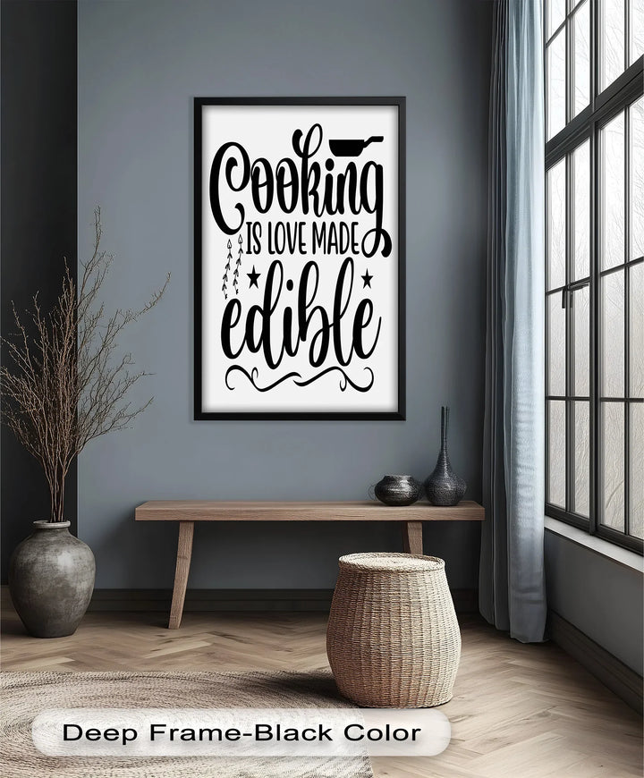Cooking Is Love Made Edible – Framed Oil Painting - MyPhotoStation
