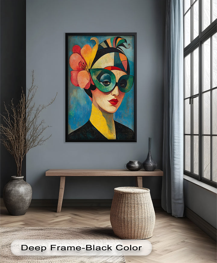 Retro Elegance Oil Painting – Fauvism Woman