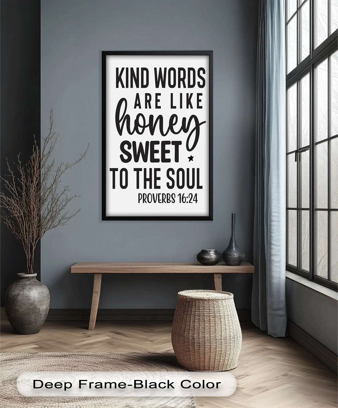 Kind Words Like Honey – Proverbs 16:24 Oil Painting - MyPhotoStation