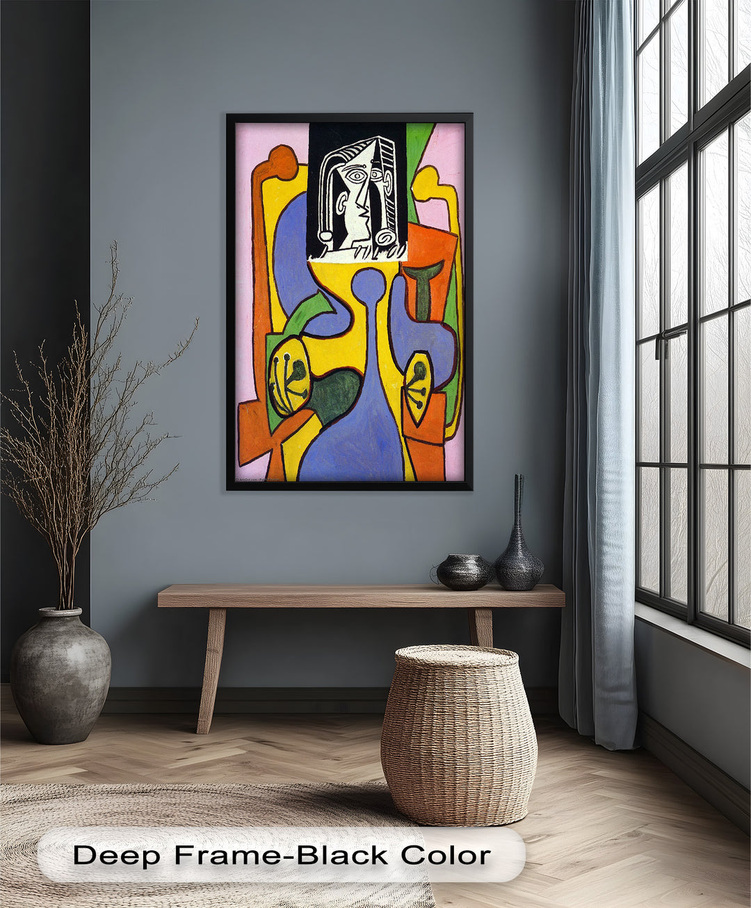 The Mask of Form – Bold Geometric Expression Picasso Oil Painting