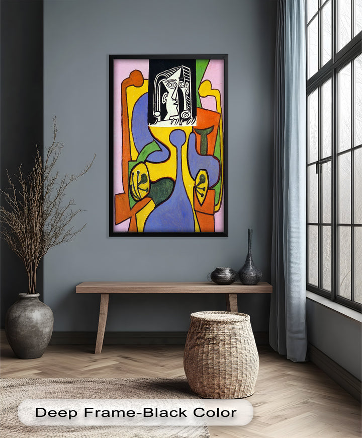 The Mask of Form – Bold Geometric Expression Picasso Oil Painting