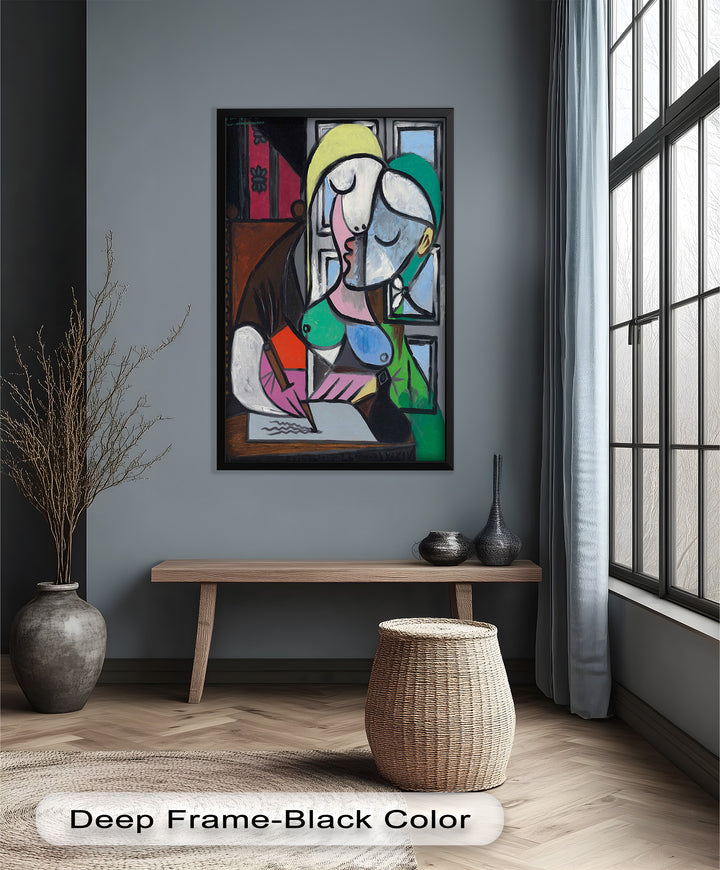 Dreaming Scribe – Woman Writing by the Window Picasso Oil Painting