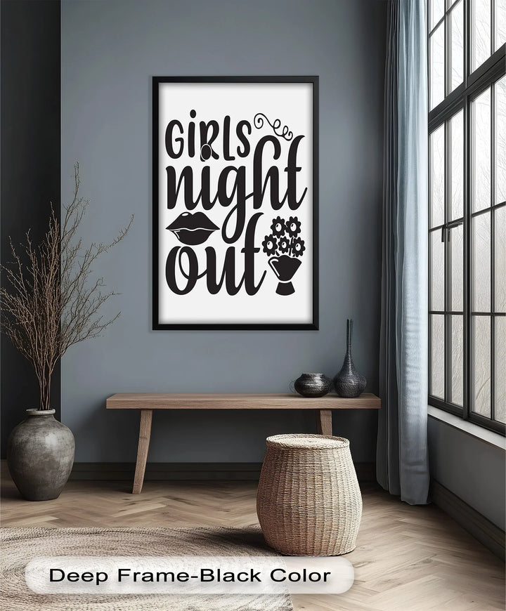 Girls Night Out – Typography Oil Painting - MyPhotoStation
