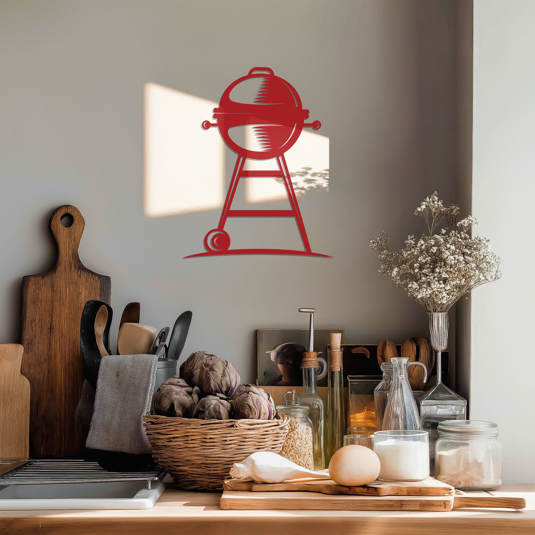 Barbecue Grill – Outdoor Cooking Metal Wall Art