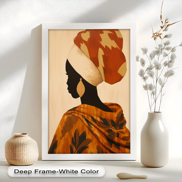 Perfect for modern or Afrocentric interiors, this painting adds a touch of sophistication and cultural richness to any space.

